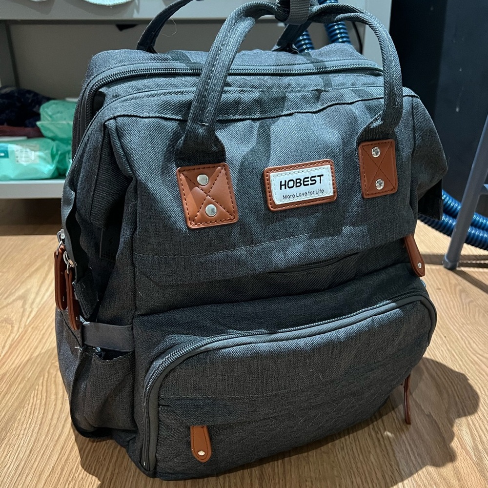 Gray Diaper Bag